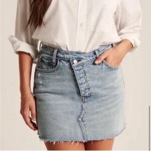 Abercrombie & Fitch 90s Micro Mini Denim Skirt
